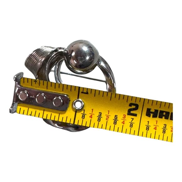 Vintage Sarah Coventry Silver-Tone Abstract Circular Brooch Pin Jewelry NOS - Picture 4 of 7